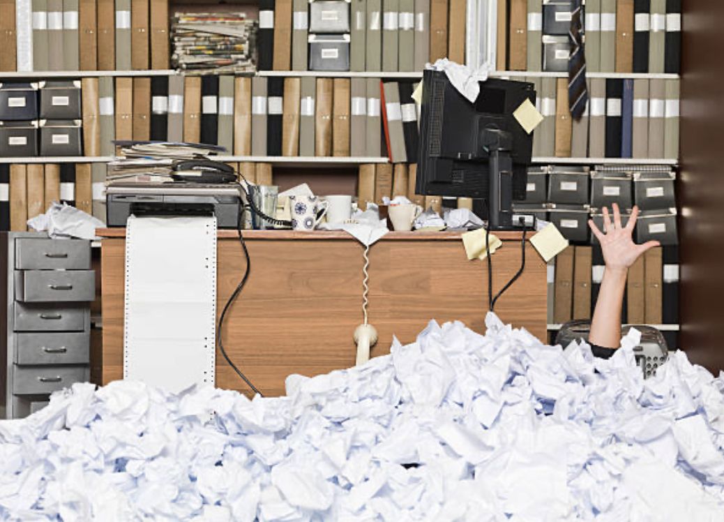 Buried under documents